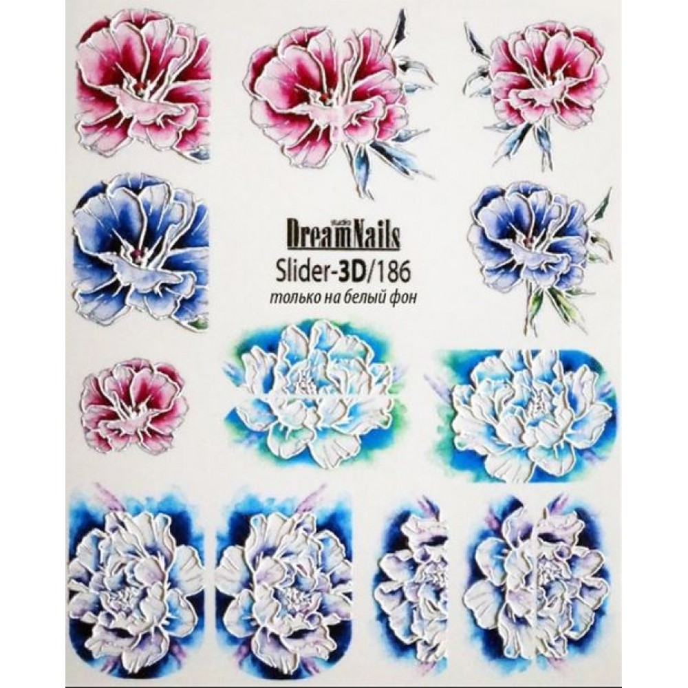 J.K Αυτοκόλλητα Νυχιών Dream Nails 3D Slider 186 (113997)