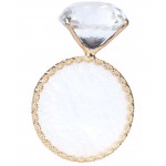 JK Marble Stone Drawing Dish White Ring (090214)