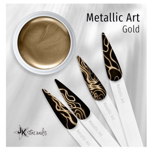 J.K Metallic Art Gel - Gold (5210198005601) 5ml * *