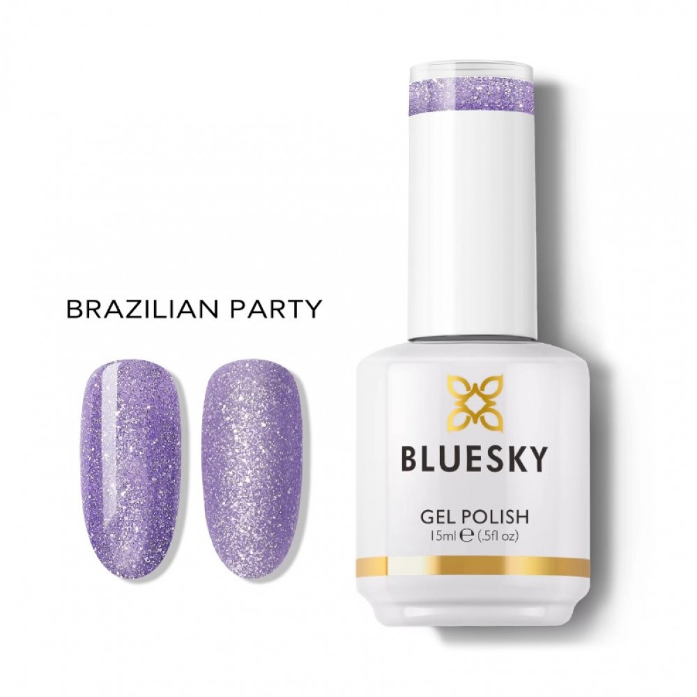 Bluesky Ημιμόνιμο Βερνίκι Νυχιών Luxurious Glam Brazilian Party,15ml