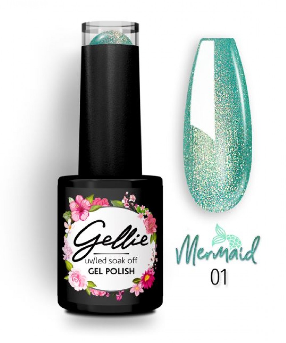 Gellie Ημιμόνιμο Βερνίκι Mermaid Colour 01, 10ml