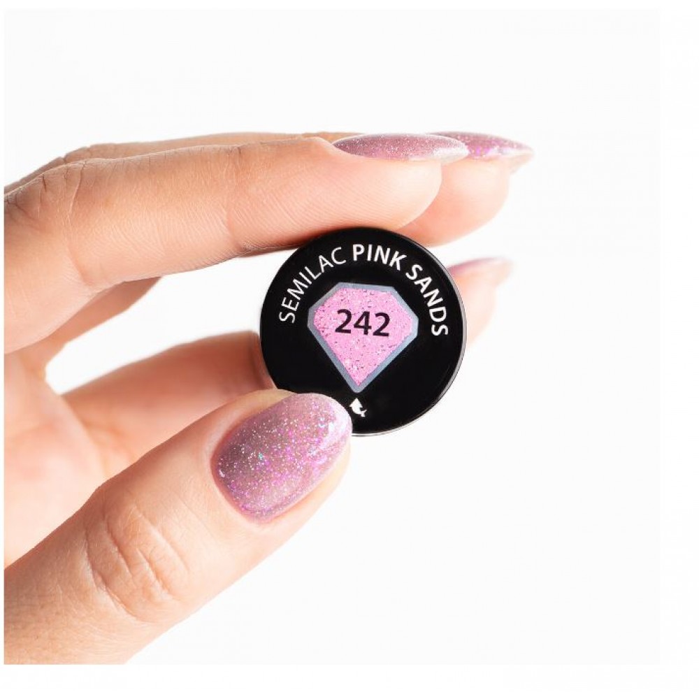 Semilac Ημιμόνιμο Βερνίκι Νυχιών 242 Pink Sands 7ml