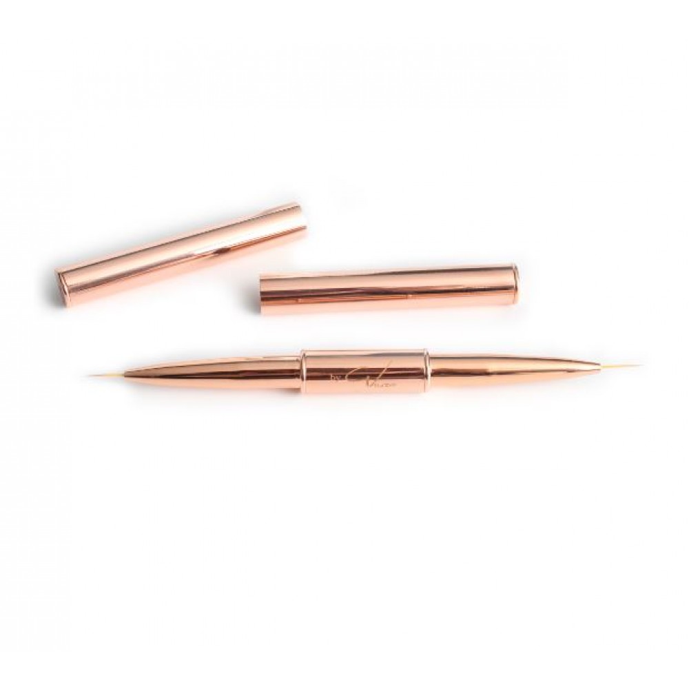 Gel It Up Skiny Nail Art Liner Brush 9mm & 11mm Rose Gold