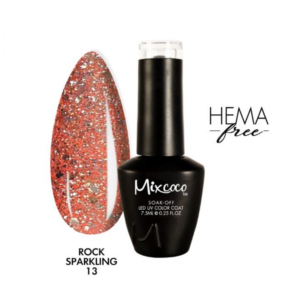 Mixcoco Rock Sparkling Gel Color 7,5ml 13 Hema Free