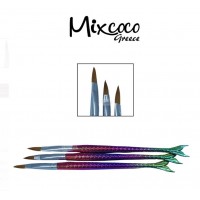 Mixcoco Σετ Πινέλων Ακρυλικού Rainbow Mermaid 3τμχ
