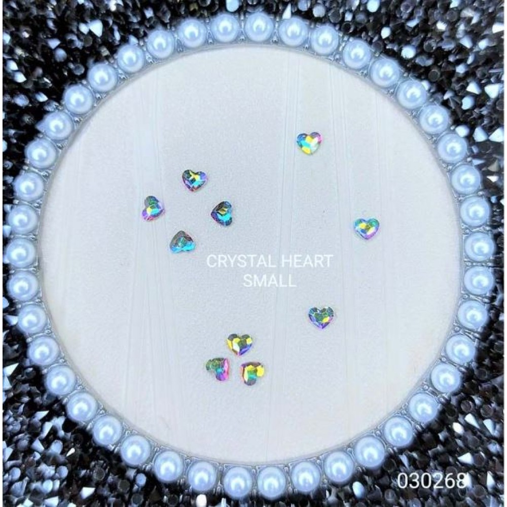 J.K  Διακοσμητικά Νυχιών Crystals Heart Small 10pcs