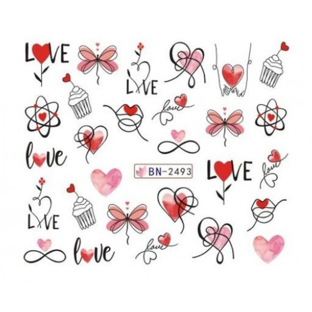 Αυτοκόλλητα Νυχιών Valentine's Day BN-2493