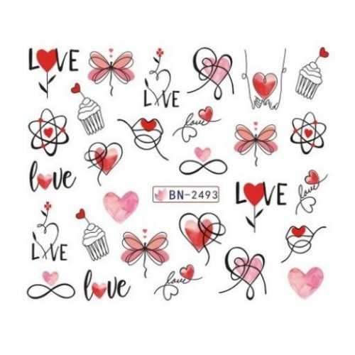 Αυτοκόλλητα Νυχιών Valentine's Day BN-2493
