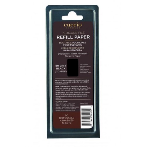 Cuccio  Ανταλλακτικά Ράσπας 80Grit Μαύρα (50 Τμχ)