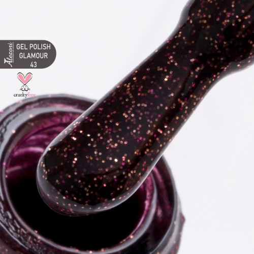 Alezori Ημιμόνιμο Βερνίκι Νυχιών Gel Polish Glamour 43 (№2580_Glitter)  ,15ml