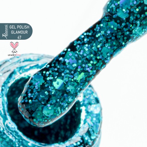 Alezori Ημιμόνιμο Βερνίκι Νυχιών Gel Polish Glamour 47 (№599_Glitter) ,15ml