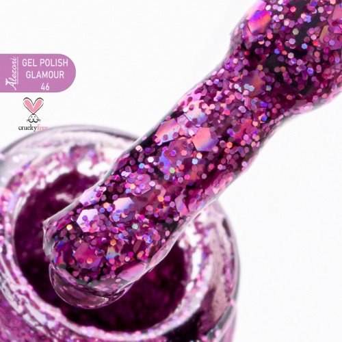 Alezori Ημιμόνιμο Βερνίκι Νυχιών Gel Polish Glamour 46 (№604_Glitter) ,15ml