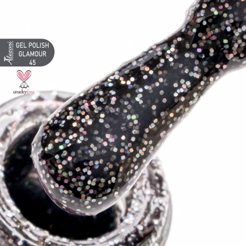 Alezori Ημιμόνιμο Βερνίκι Gel Polish Glamour 45 (№545_Glitter) ,15ml