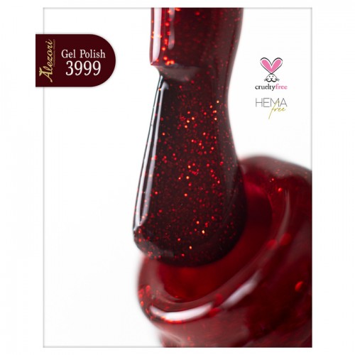 Alezori Ημιμόνιμο Βερνίκι Gel Polish Red Carpet 26 ( №3999 Glitter) ,15ml