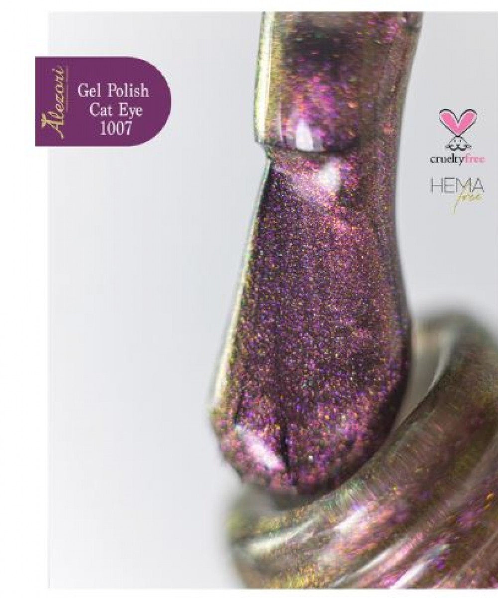 Alezori Ημιμόνιμο Βερνίκι Gel Polish Cat Eye 9D 06 (№1007) ,15ml