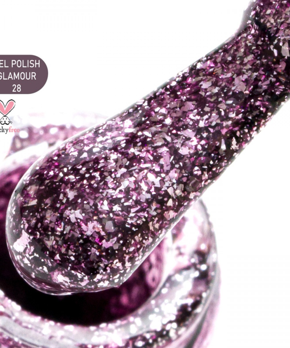 Alezori Ημιμόνιμο Βερνίκι Gel Polish Glamour 28 (№017_Glitter) ,15ml