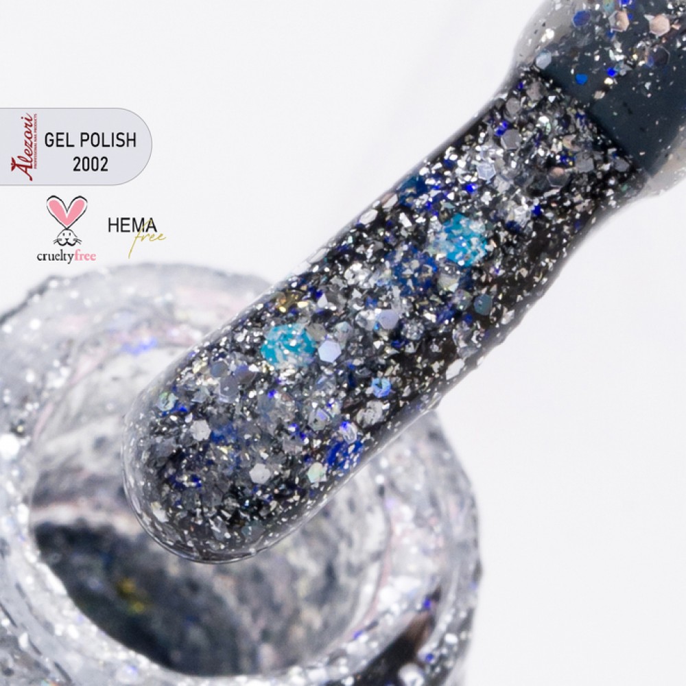 Alezori Ημιμόνιμο Βερνίκι Gel Polish Glamour 10 (№2002_Glitter),15ml