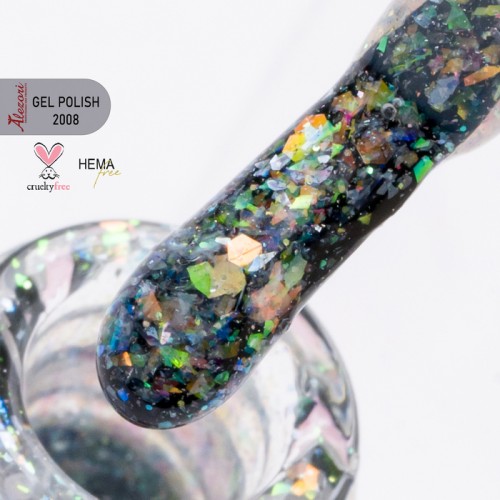 Alezori Ημιμόνιμο Βερνίκι Gel Polish Glamour 07 (№2008_Glitter),15ml