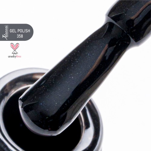 Alezori Ημιμόνιμο Βερνίκι Νυχιών Gel Polish Graphite 11 (№358_Shimmer) Μαύρο ,15ml