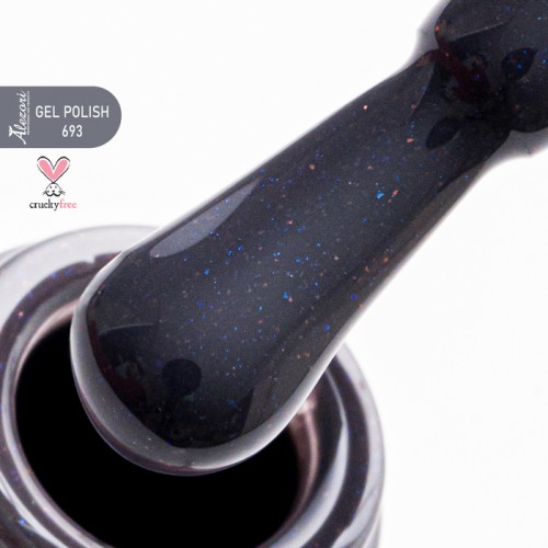 Alezori Ημιμόνιμο Βερνίκι Νυχιών Gel Polish Graphite 10 (№693_Shimmer) Γκρι Σκούρο ,15ml