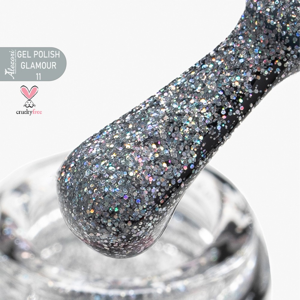 Alezori Ημιμόνιμο Βερνίκι Gel Polish Glamour 11 (№003_Glitter) ,15ml Alezori Ημιμόνιμο Βερνίκι Gel Polish Glamour 11 (№003_Glitter) ,15ml