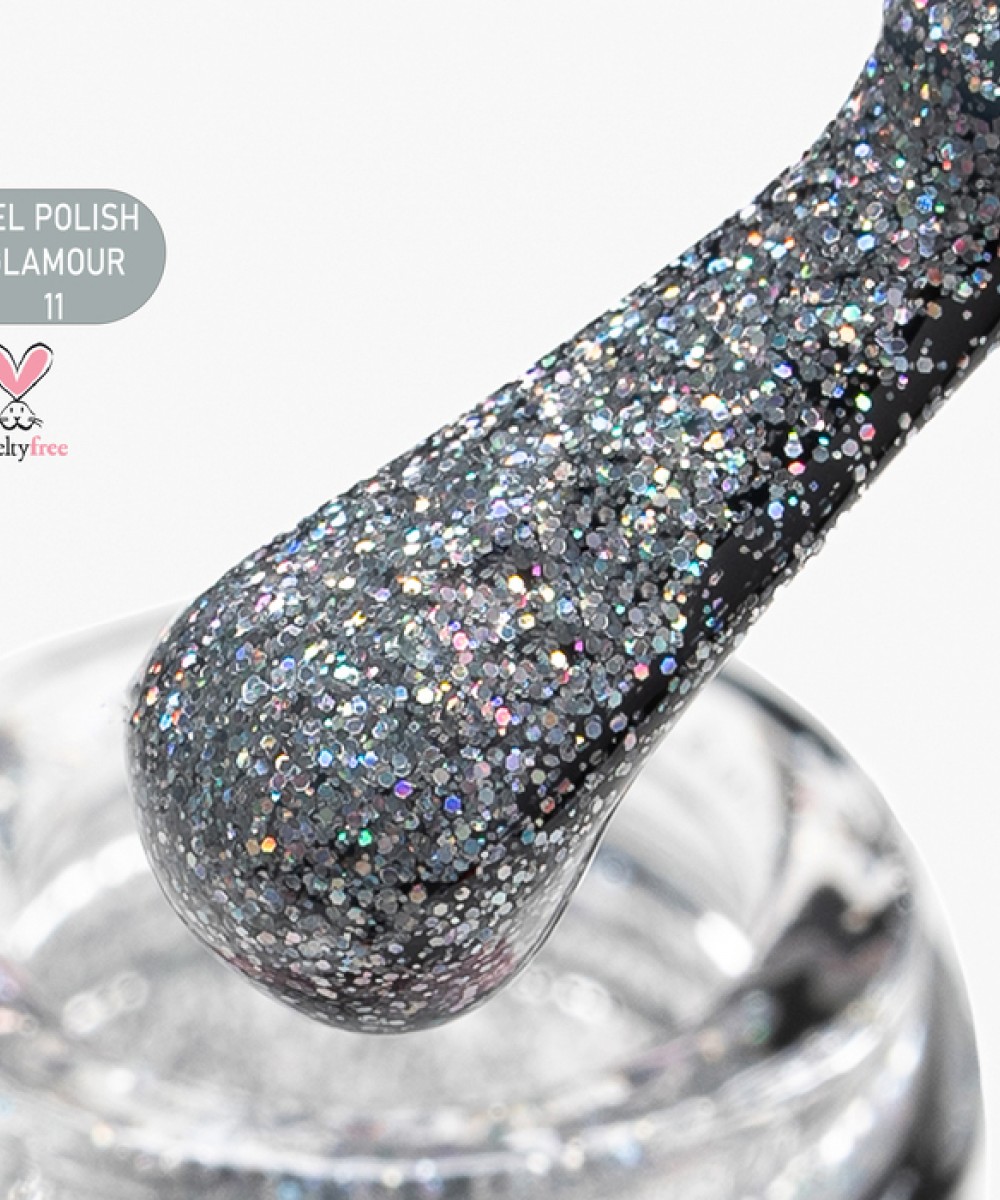 Alezori Ημιμόνιμο Βερνίκι Gel Polish Glamour 11 (№003_Glitter) ,15ml