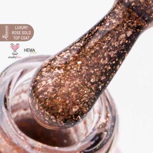 Alezori Top Coat Non Wipe Luxury Rose Gold 15ml