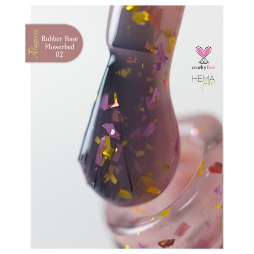 Alezori Rubber Base Color 02 Flowerbed ,15ml