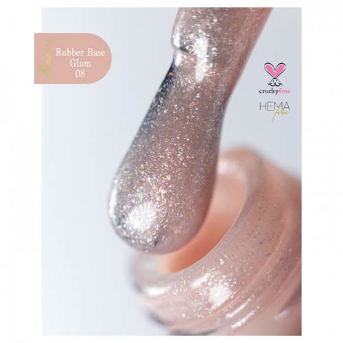 Alezori Rubber Base Color 08 Glam ,15ml