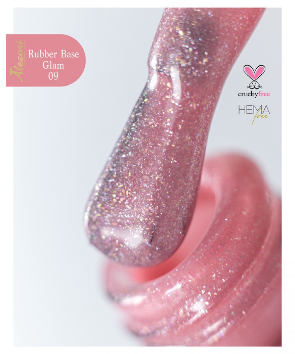 Alezori Rubber Base Color 09 Glam ,15ml *