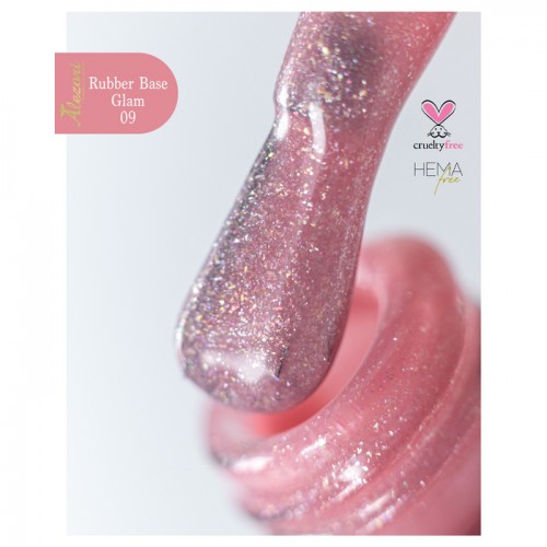 Alezori Rubber Base Color 09 Glam ,15ml *