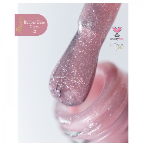 Alezori Rubber Base Color 12 Glam ,15ml *