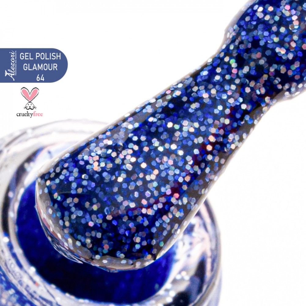 Alezori Ημιμόνιμο Βερνίκι Νυχιών Gel Polish Glamour 64 (№544_Glitter) ,15ml K