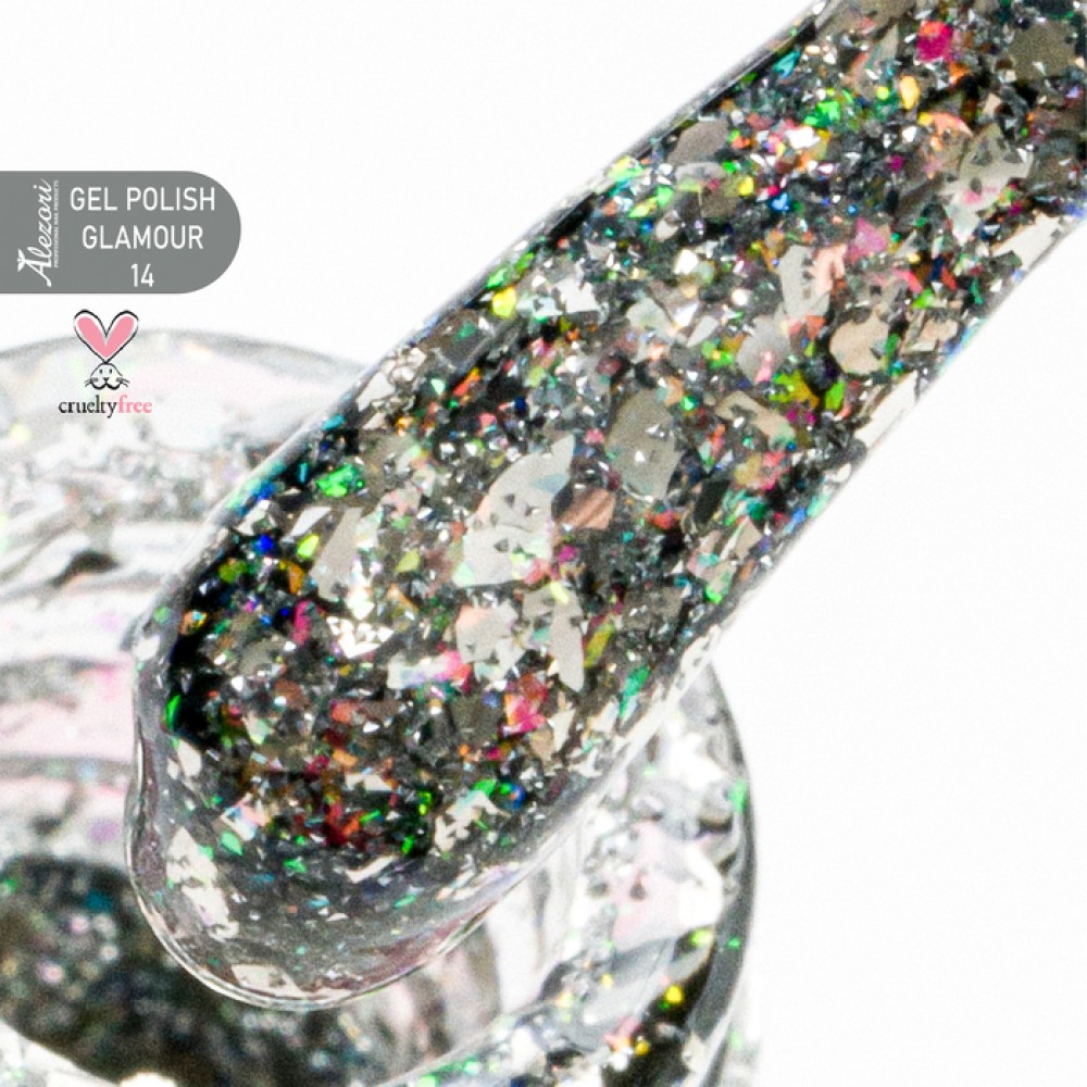 Alezori Ημιμόνιμο Βερνίκι Gel Polish Glamour 14 (№001) , 15ml