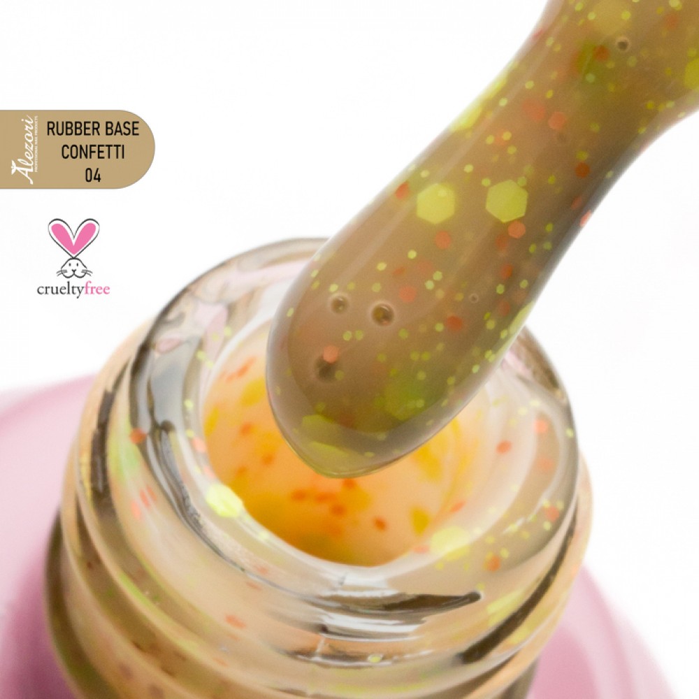 Alezori Rubber Base Confetti 04, 15ml K *