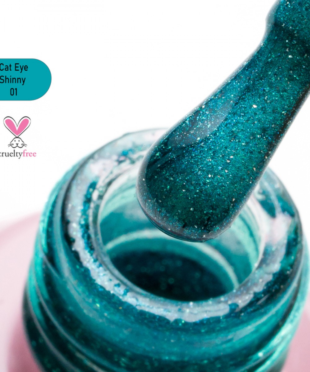 Alezori Ημιμόνιμο Βερνίκι Gel Polish Cat Eye Shiny 01, 15ml