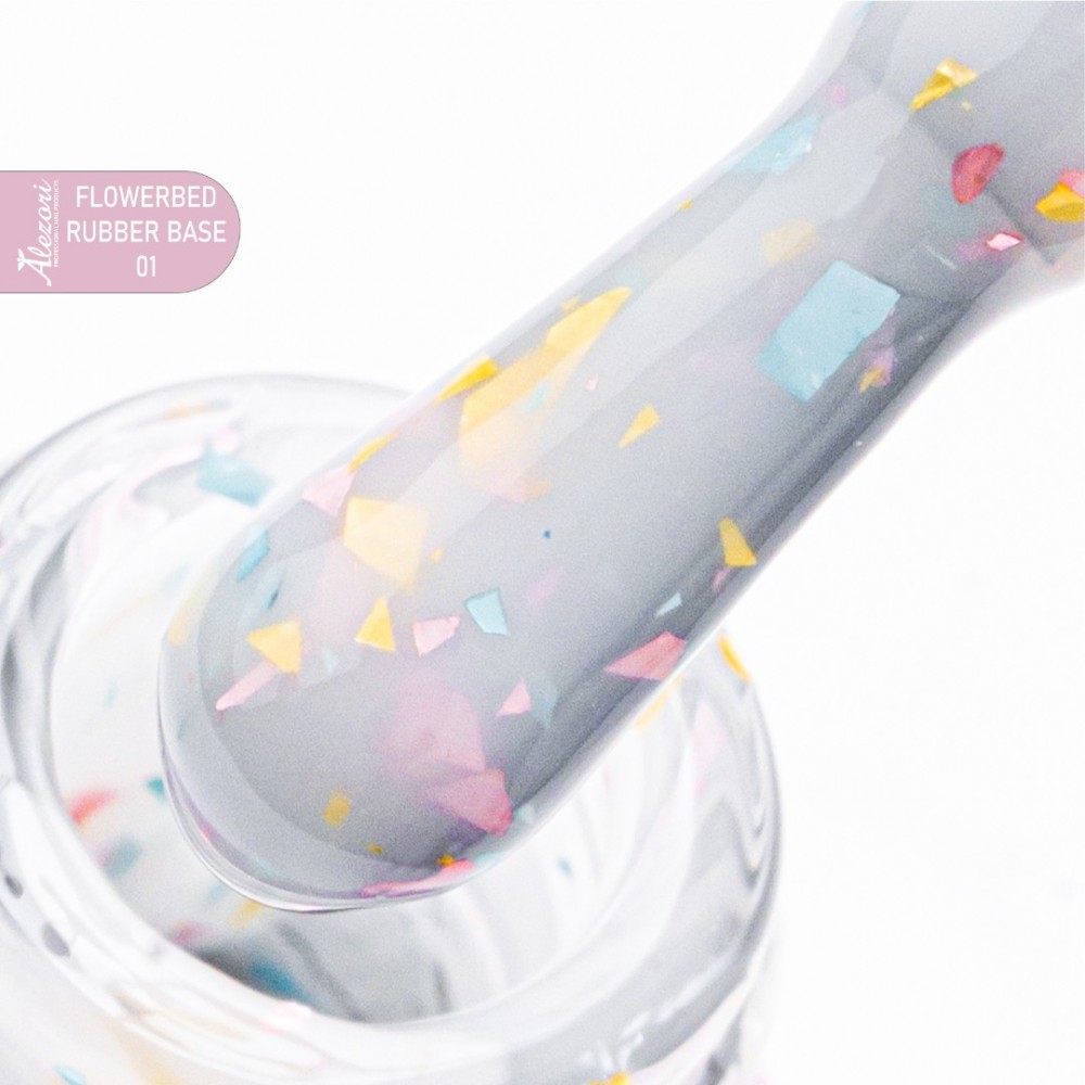 Alezori Rubber Base Color 01 Flowerbed ,15ml *