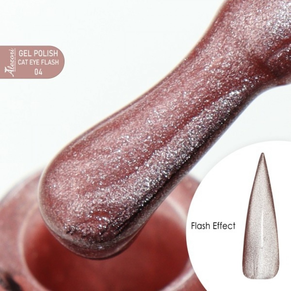 Alezori Ημιμόνιμο Βενρίκι Νυχιών Gel Polish Cat Eye Flash 04, 15ml