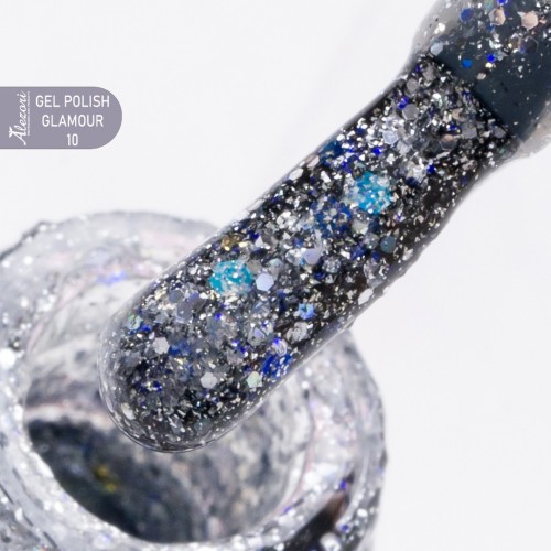 Alezori Ημιμόνιμο Βερνίκι Gel Polish Glamour 10 (№2002_Glitter),15ml *