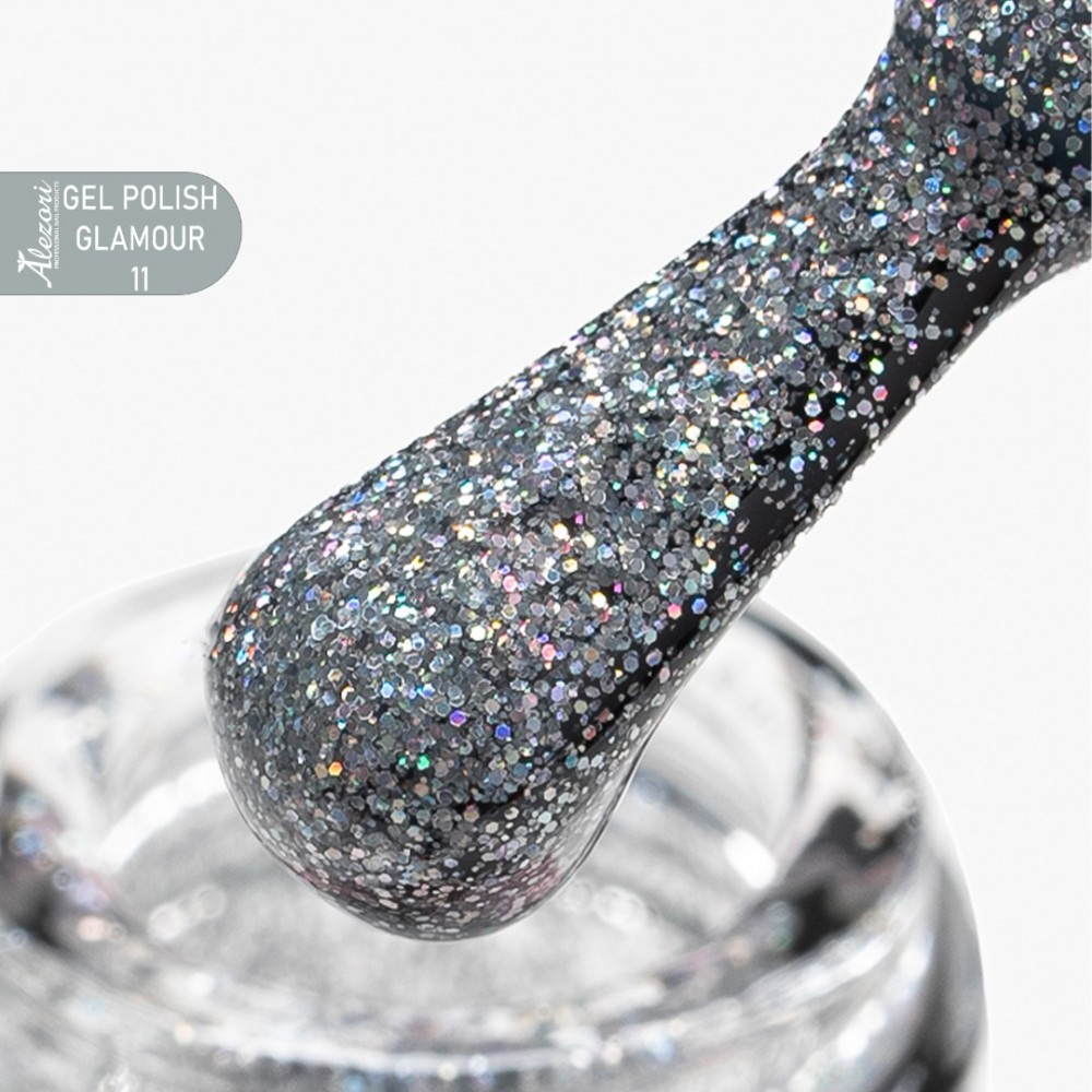 Alezori Ημιμόνιμο Βερνίκι Gel Polish Glamour 11 (№003_Glitter) ,15ml