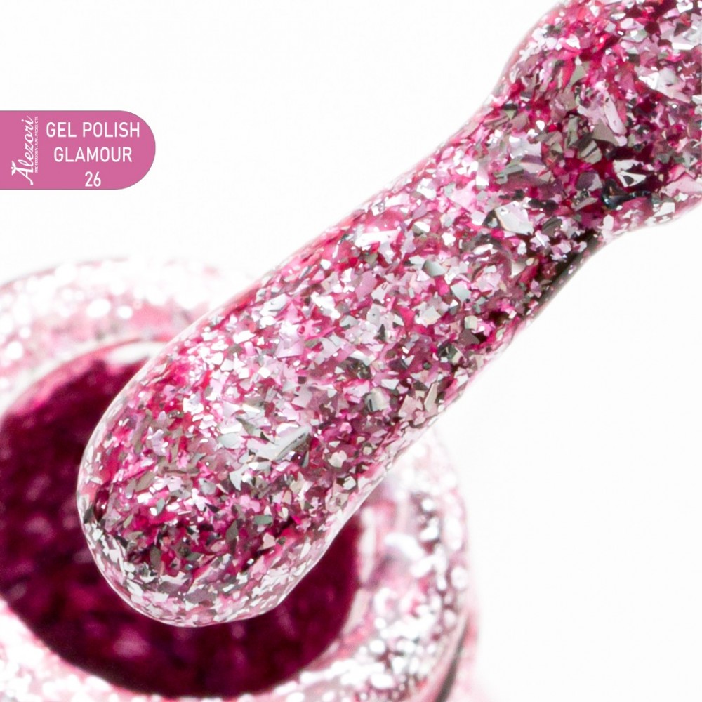 Alezori Ημιμόνιμο Βερνίκι Gel Polish Glamour 26 (№004_Glitter) ,15ml