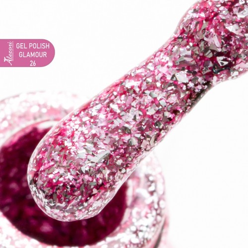 Alezori Ημιμόνιμο Βερνίκι Gel Polish Glamour 26 (№004_Glitter) ,15ml