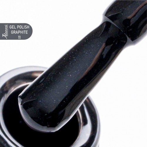Alezori Ημιμόνιμο Βερνίκι Νυχιών Gel Polish Graphite 11 (№358_Shimmer) Μαύρο ,15ml