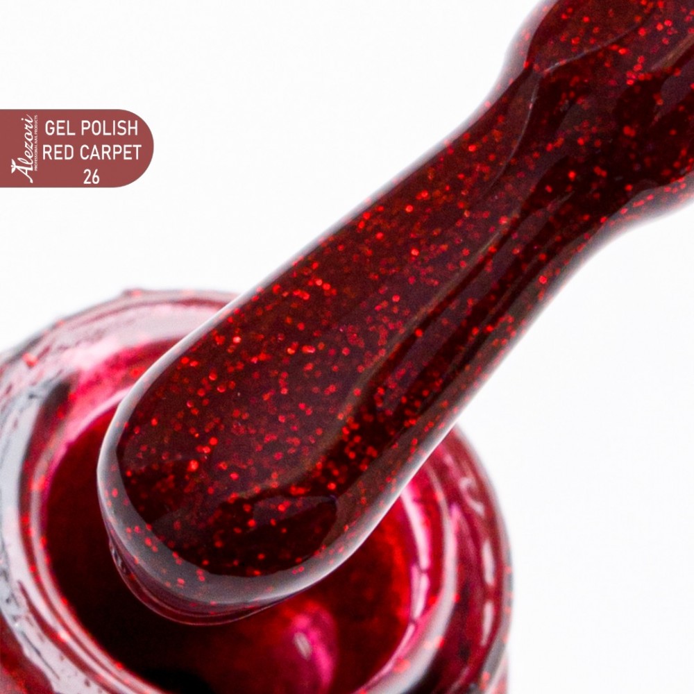 Alezori Ημιμόνιμο Βερνίκι Gel Polish Red Carpet 26 ( №3999 Glitter) ,15ml