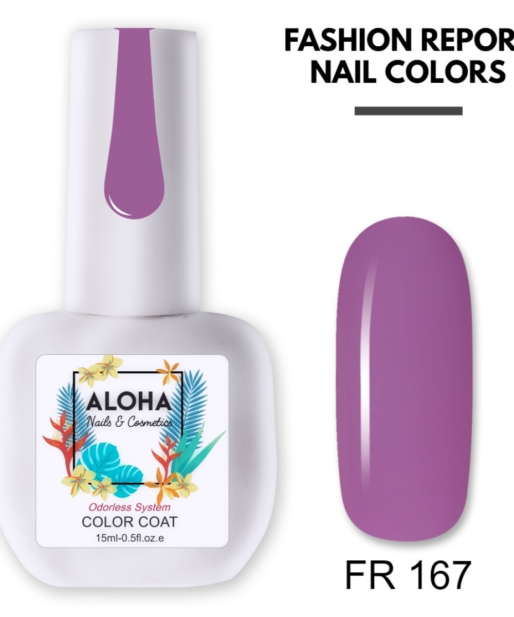 Aloha Ημιμόνιμο Βερνίκι Νυχιών Fr 167 Red Violet Pastel ,15ml