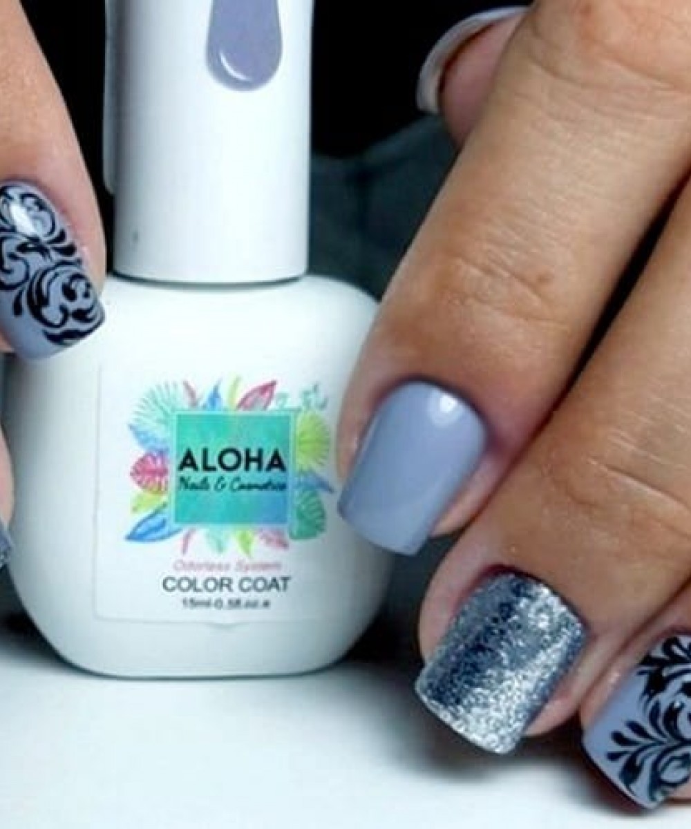 Aloha Ημιμόνιμο Βερνίκι Νυχιών Af068 Medium Gray ,15ml