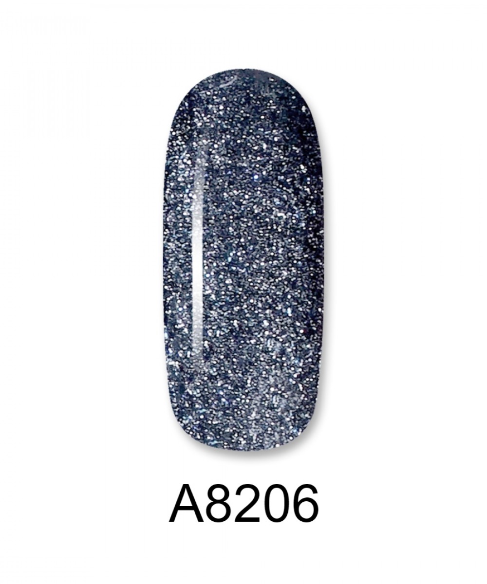 Aloha Ημιμόνιμο Βερνίκι Color Coat A8206 Blue Gray Metallic With Shimmer, 8ml