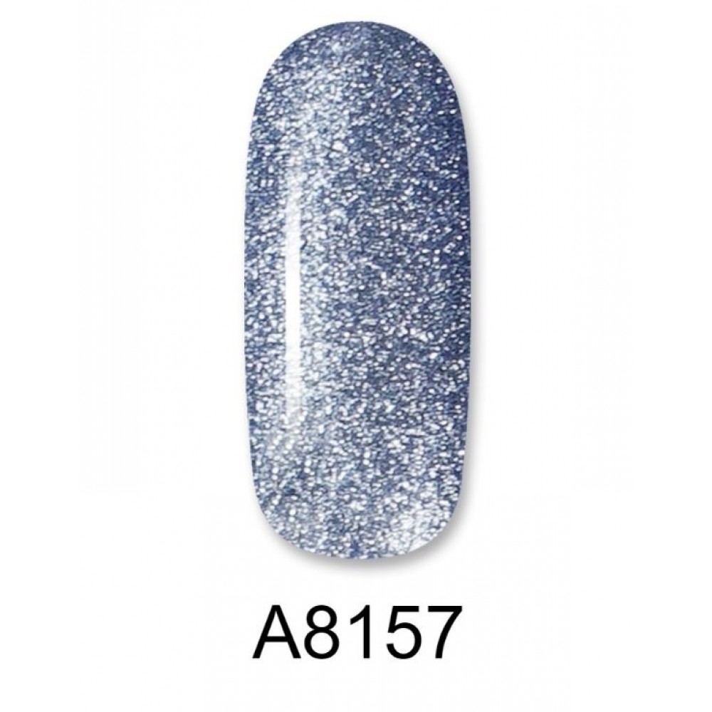 Aloha Ημιμόνιμο Βερνίκι Color Coat A8157 Light Blue Metallic Glitter 8ml