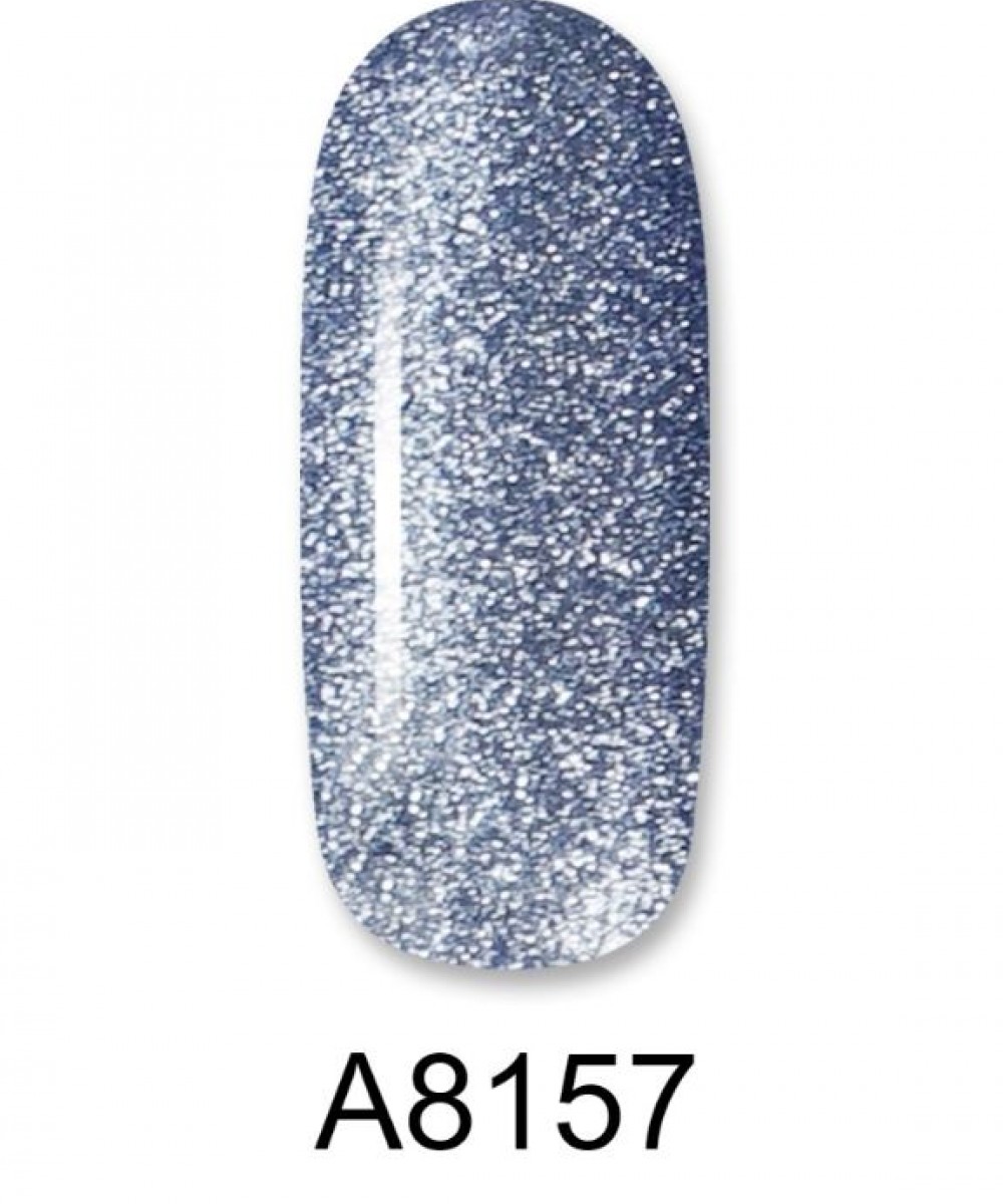 Aloha Ημιμόνιμο Βερνίκι Color Coat A8157 Light Blue Metallic Glitter 8ml