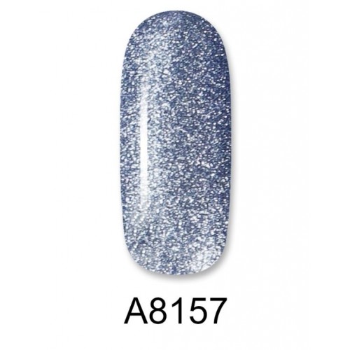Aloha Ημιμόνιμο Βερνίκι Color Coat A8157 Light Blue Metallic Glitter 8ml